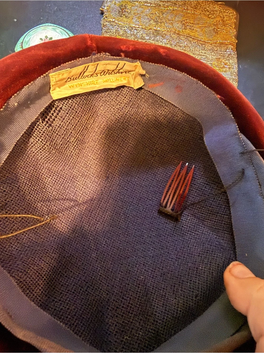 N/A vintage burgundy